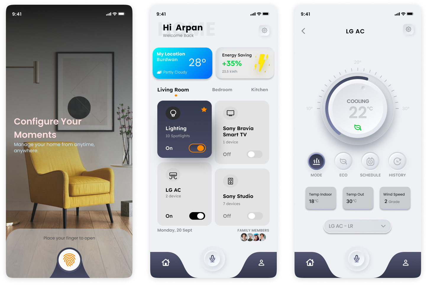 智能家居app UI设计：智能便捷的智能家居应用UI设计 figma格式-UI/UX-到位啦UI
