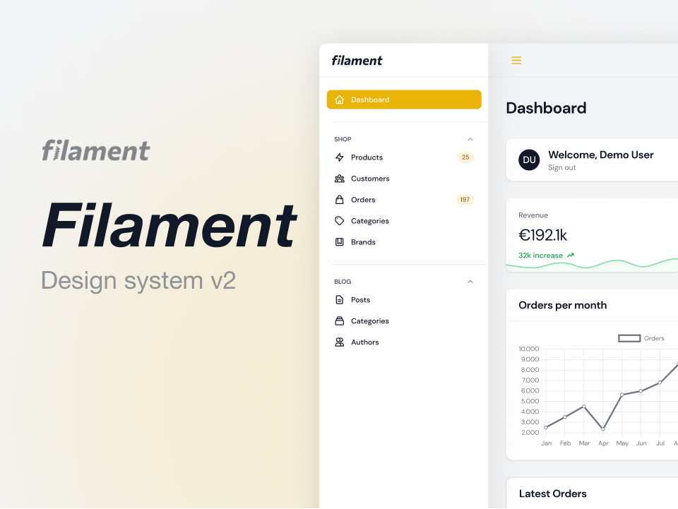 Filament Dashboard UI设计系统素材下载 figma格式-UI/UX-到位啦UI