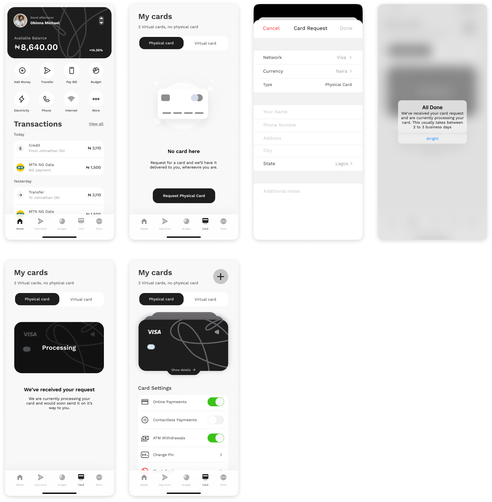 银行app UI - 安全、易于使用的银行应用UI设计 figma格式-UI/UX-到位啦UI