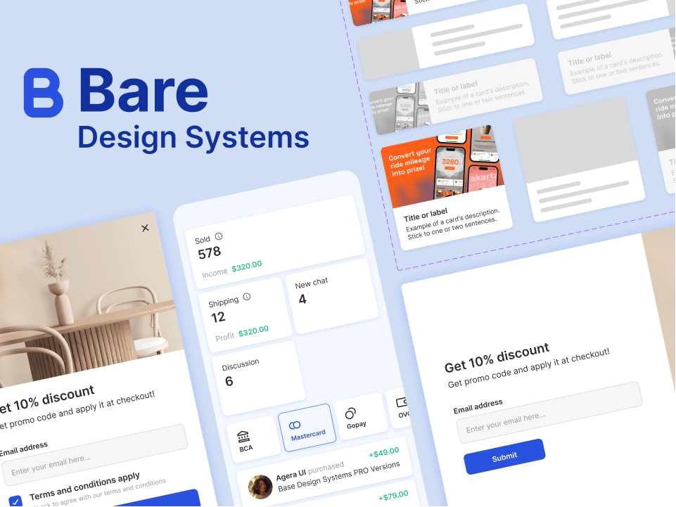 Bare UI设计系统 - 极简无限的Bare UI设计系统素材下载 figma格式-UI/UX-到位啦UI