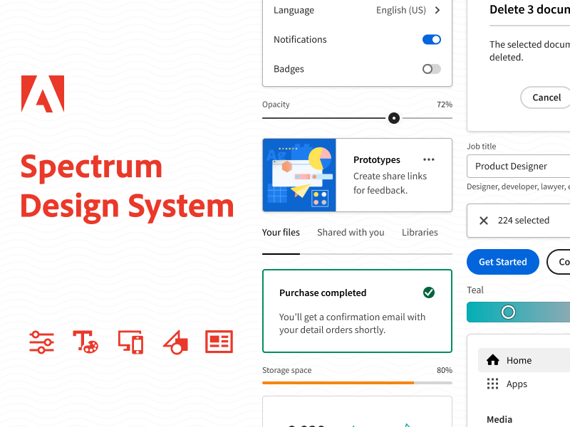 Adobe Spectrum UI设计系统 - 统一的UI设计体系，助力设计团队高效协作 figma格式-UI/UX-到位啦UI