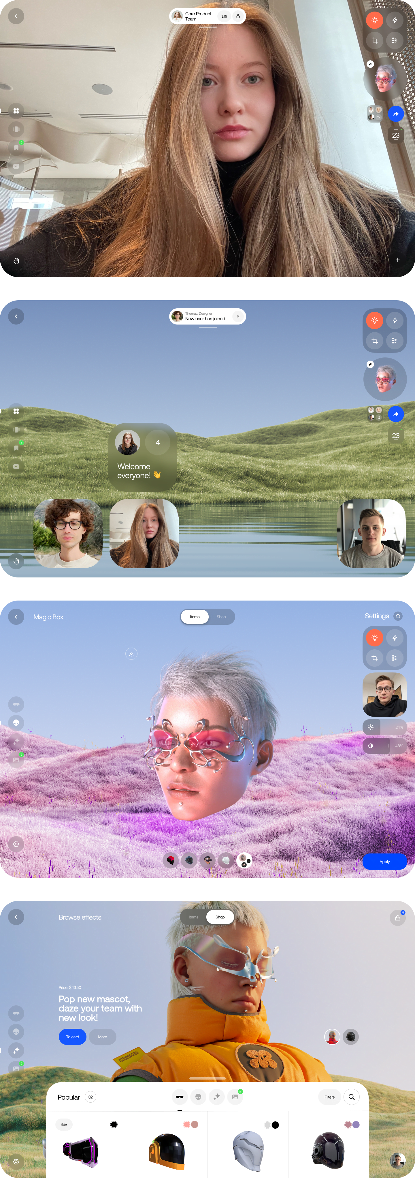 Zoom视频会议应用UI，让视频会议更加高效便捷！ figma格式-UI/UX-到位啦UI