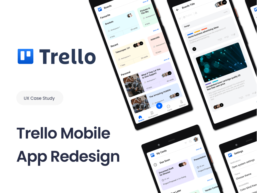 Trello Task & Schedule App UI素材下载：提高您的任务管理效率 figma格式-UI/UX-到位啦UI