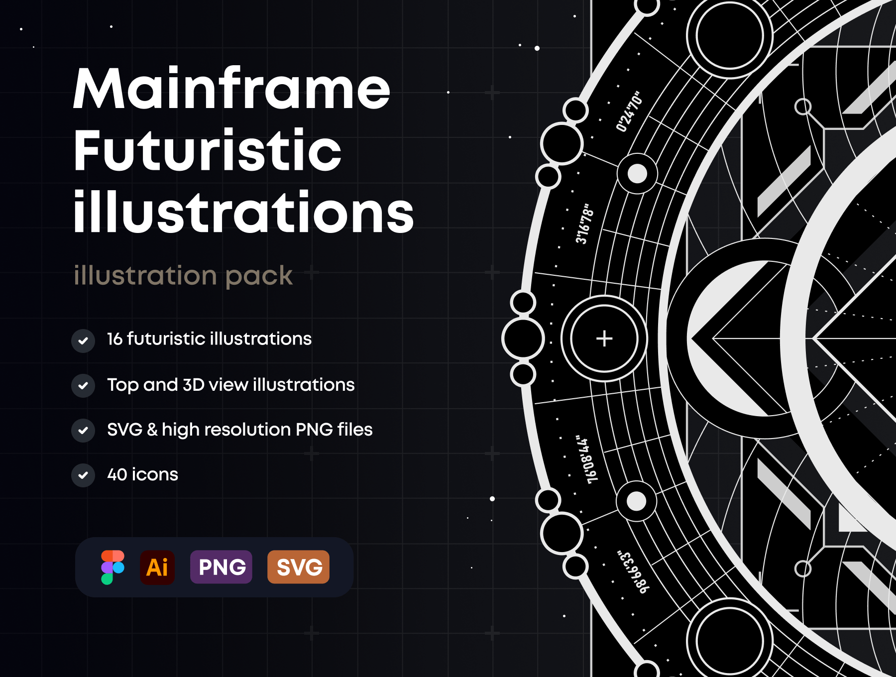 Mainframe-未来主义插图 Mainframe- Futuristic Illustrations-插画-到位啦UI